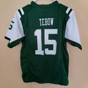 #15 Tim Tebow NY Jets Nike On-Field Jersey. Home Green, youth size L